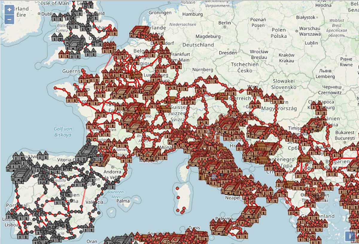 Explora las rutas que conectaban el Imperio romano con este mapa interactivo