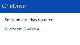 error en OneDrive