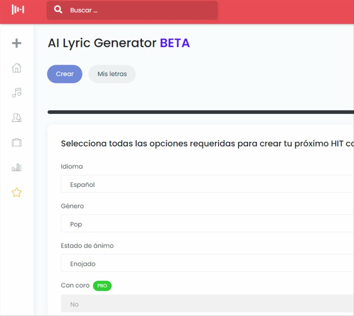 Creación de letras de canciones, ahora gratis en indiefy