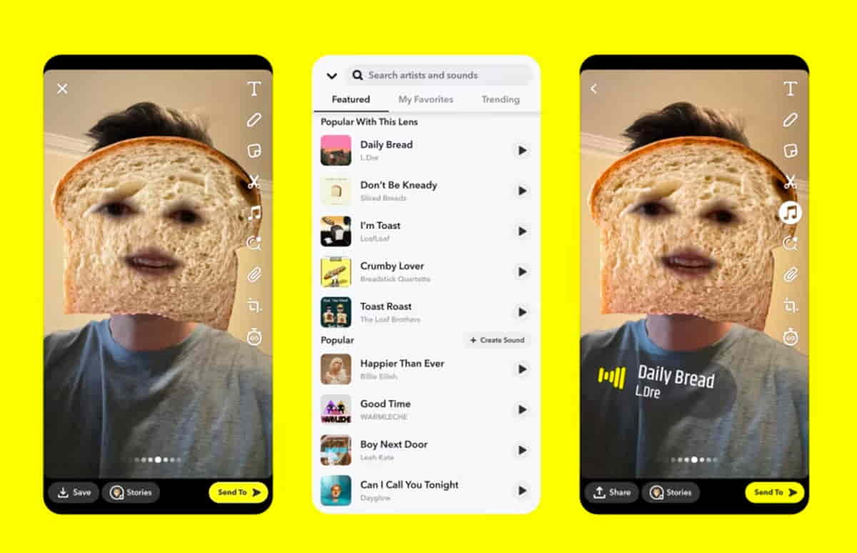 Snapchat tiene nuevas funciones para agregar música a nuestro contenido