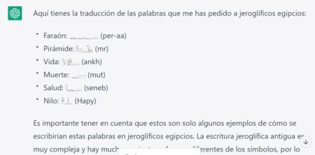 chatgpt jeroglíficos