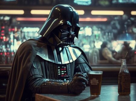 darth vader bebiendo