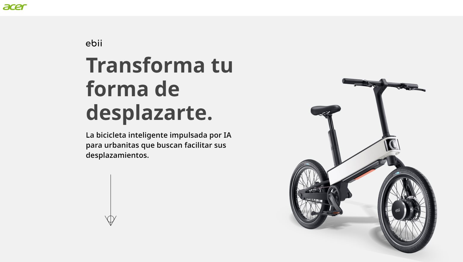Acer presenta una e-bike, la ebii