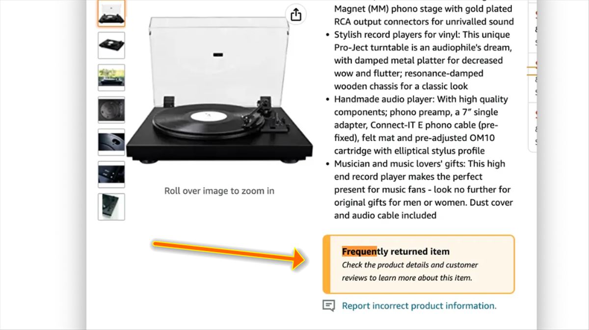Amazon empieza a etiquetar productos con devoluciones frecuentes