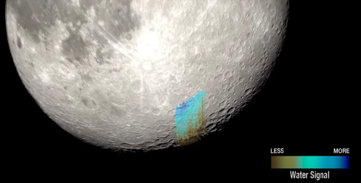 NASA publica el primer mapa detallado de agua en la Luna