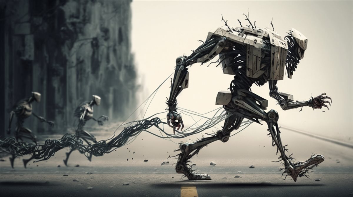 robot corriendo