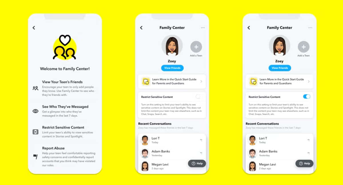 Snapchat permite a los padres limitar el tipo de contenido que ven sus hijos