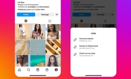 Instagram ahora permite agregar hasta cinco enlaces en el perfil
