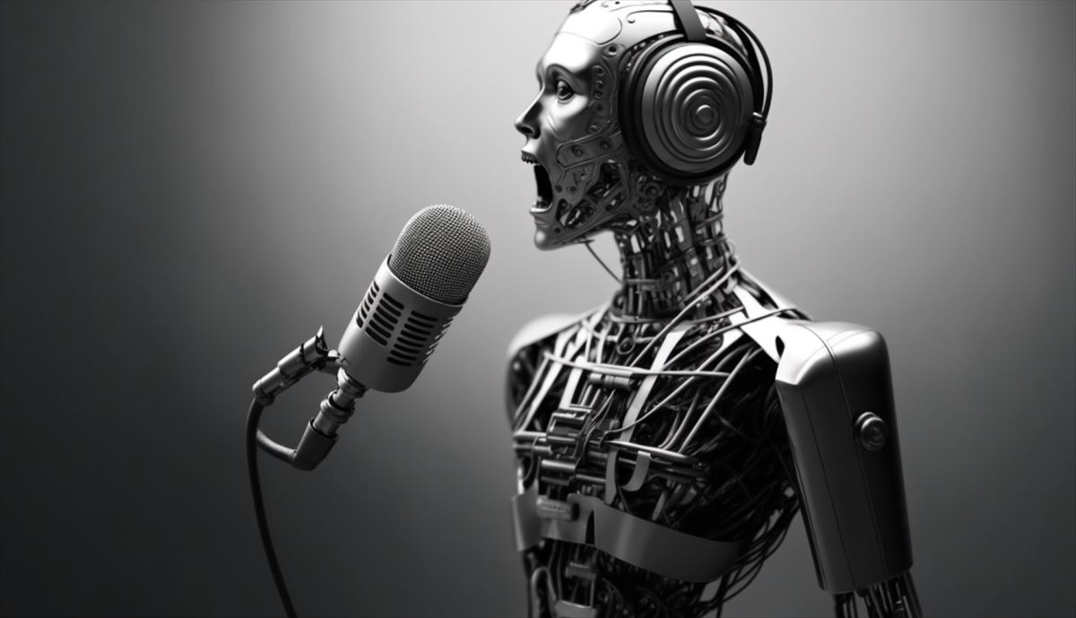 robot cantando