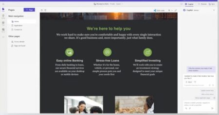 copilot crear páginas web