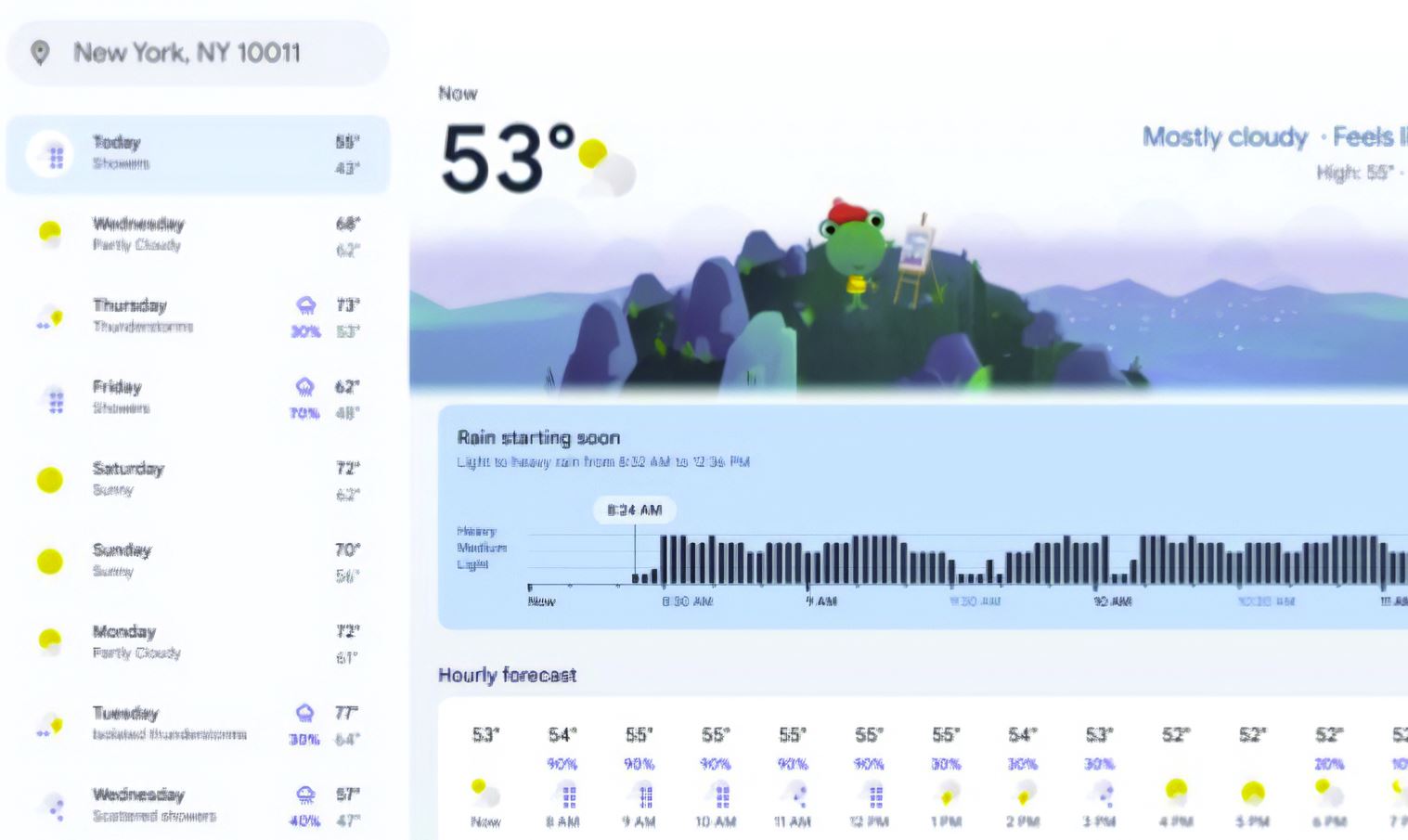 Nuevo diseño de Google Weather: Pronósticos precisos y mejorados