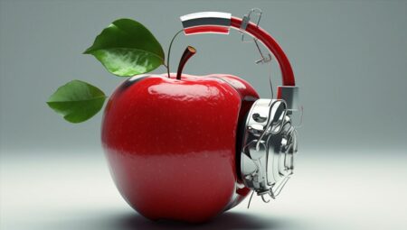 manzana con cascos