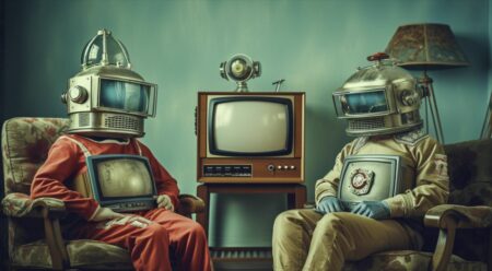 robots con TV