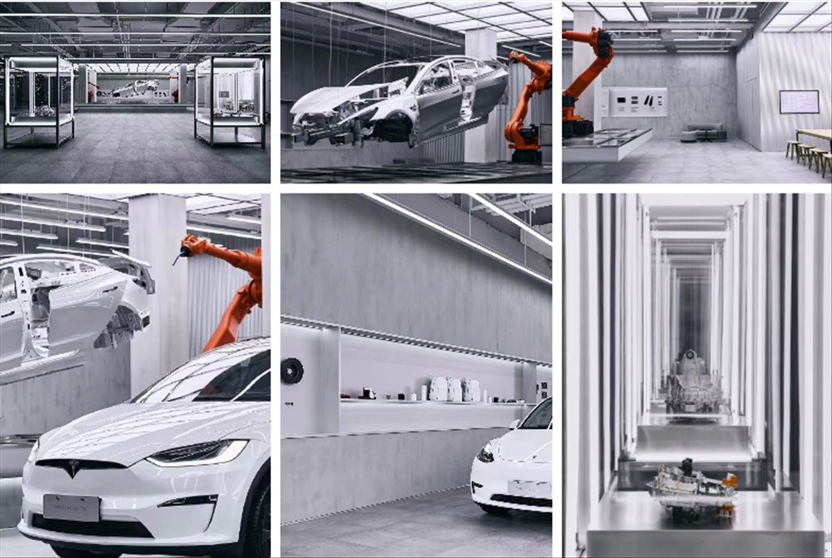 Tesla revoluciona el mercado con su nuevo concepto: Giga Laboratory, monta un coche en 45 segundos