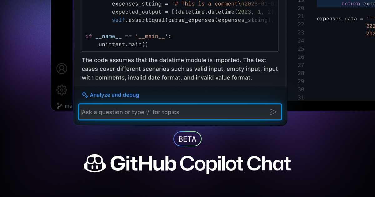 Copilot Chat, característica central de Copilot X de GitHub, llega como beta pública limitada