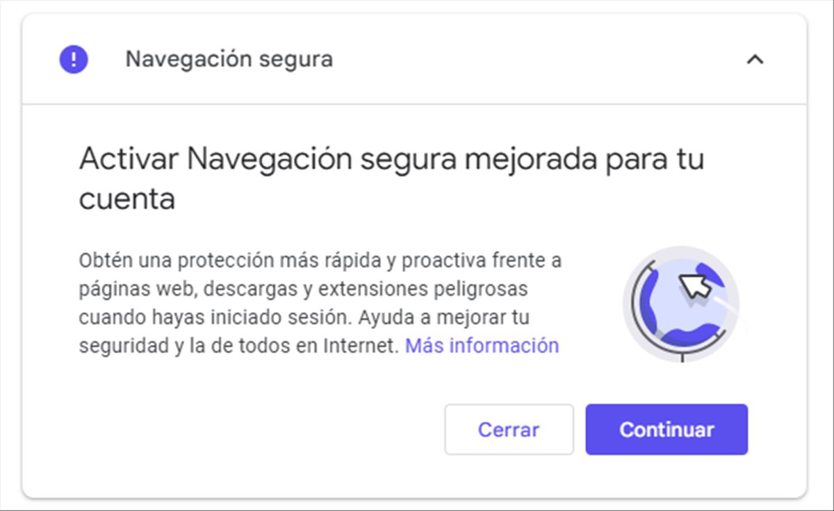 Activar Navegación segura mejorada para tu cuenta ¿vale la pena?