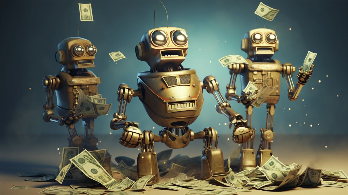 robots con dinero