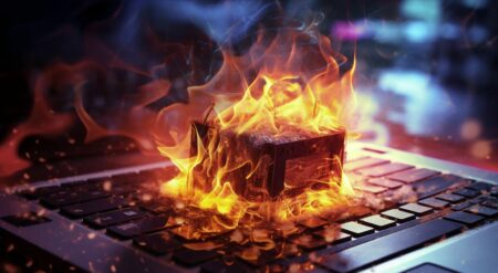 fuego en teclado