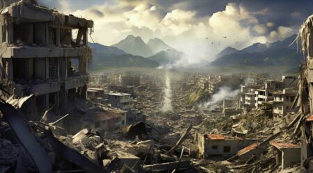 ciudad destruída