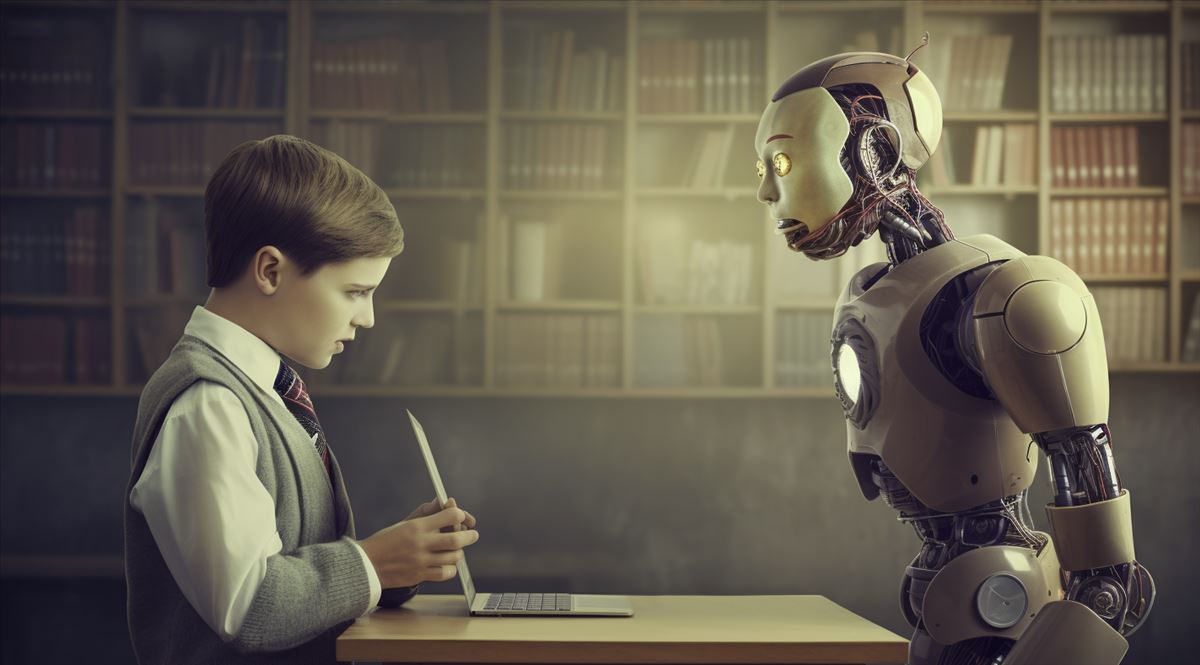 humano y robot