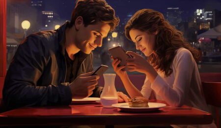 Una pareja en una mesa