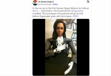 ISRO prepara el escenario para el futuro espacial con Vyommitra, el robot humanoide