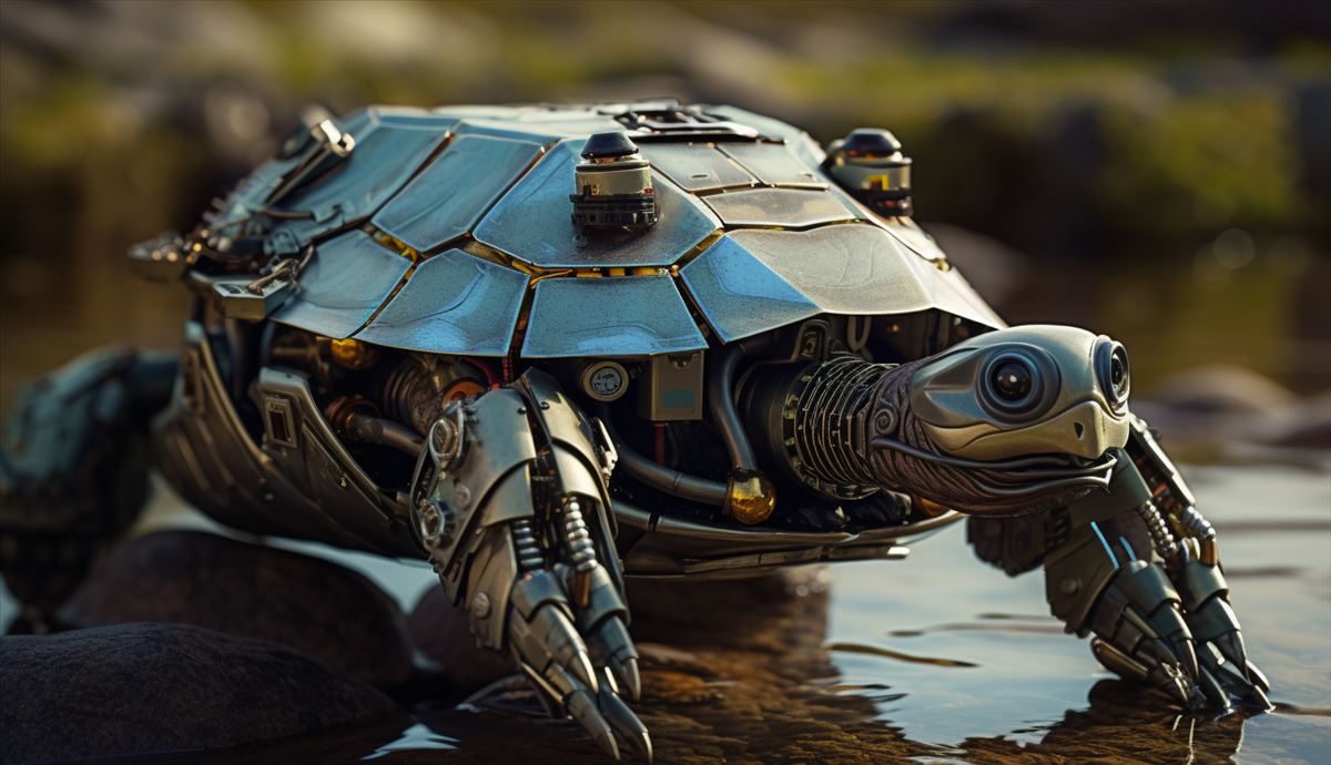 Un robot inspirado en tortugas marinas que nada bajo la arena