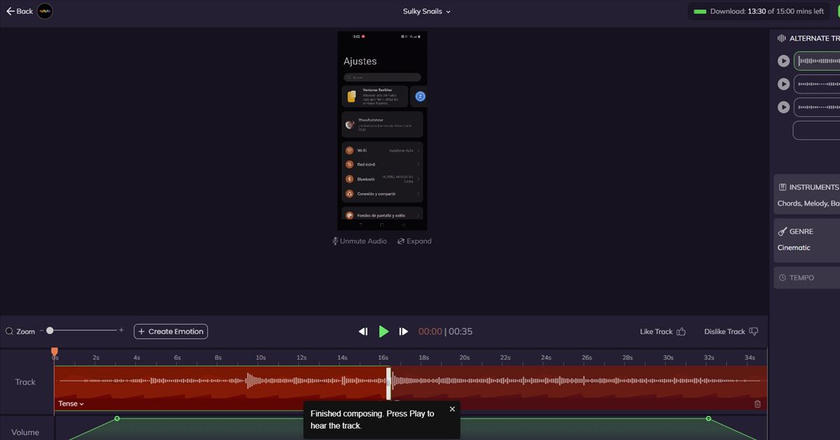Supervise, la función que permite poner música automática en nuestros vídeos