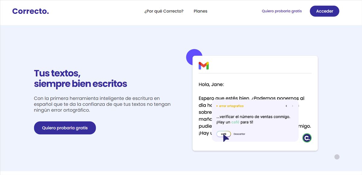 Correcto: La herramienta de escritura en español que desafía a los gigantes de la IA