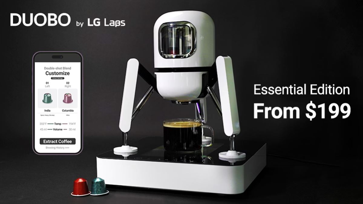 DUOBO: La máquina de café, de LG, que reimagina la personalización mezclando cápsulas