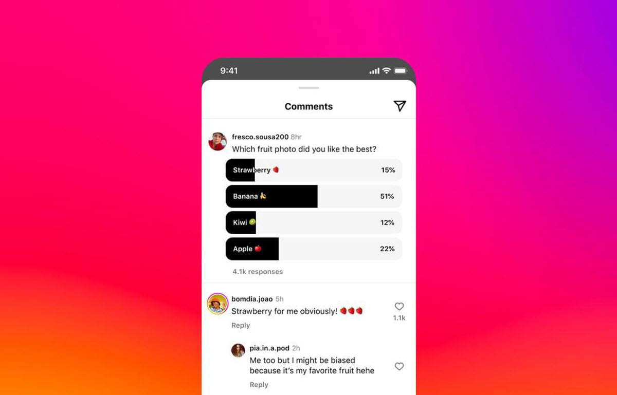 Instagram permitirá crear encuestas en los comentarios de las publicaciones