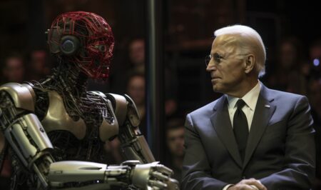 biden con robot