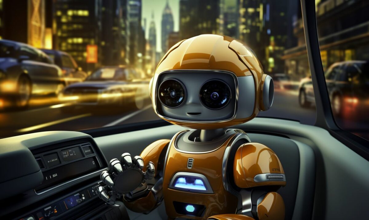 robot en coche