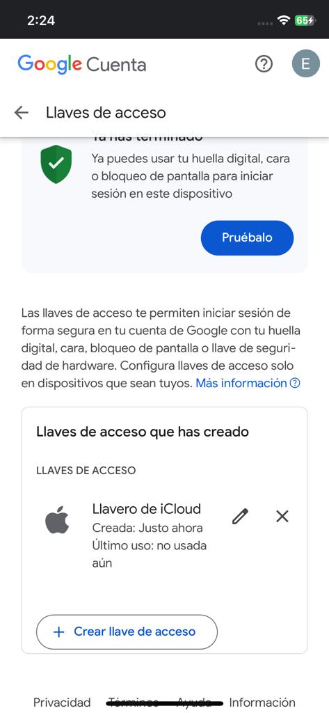 Cómo reemplazar la contraseña de Gmail por una clave de acceso