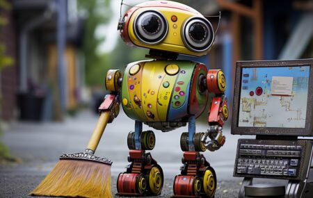 robot google limpiando