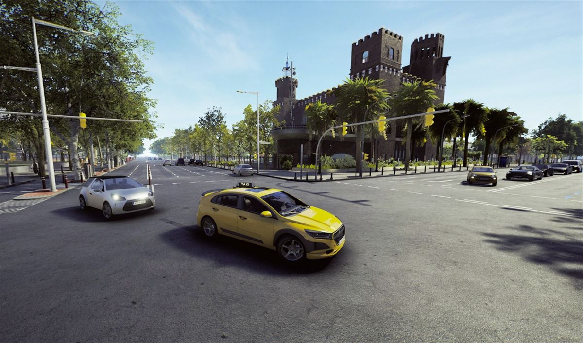 Un juego para ser taxista en Barcelona, con una replica digital de la ciudad