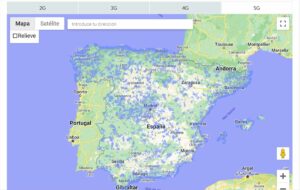Mapa de cobertura móvil 5G de Movistar en España