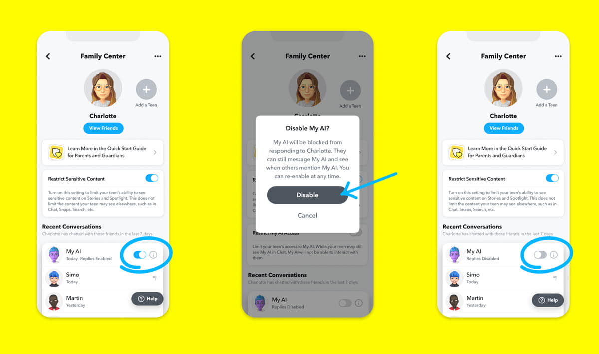 Snapchat tiene un nuevo control para restringir el uso del chatbot con IA a los adolescentes