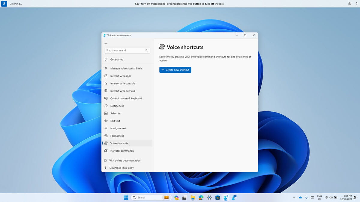 Windows 11 te permitirá crear atajos de voz para realizar diferentes tareas