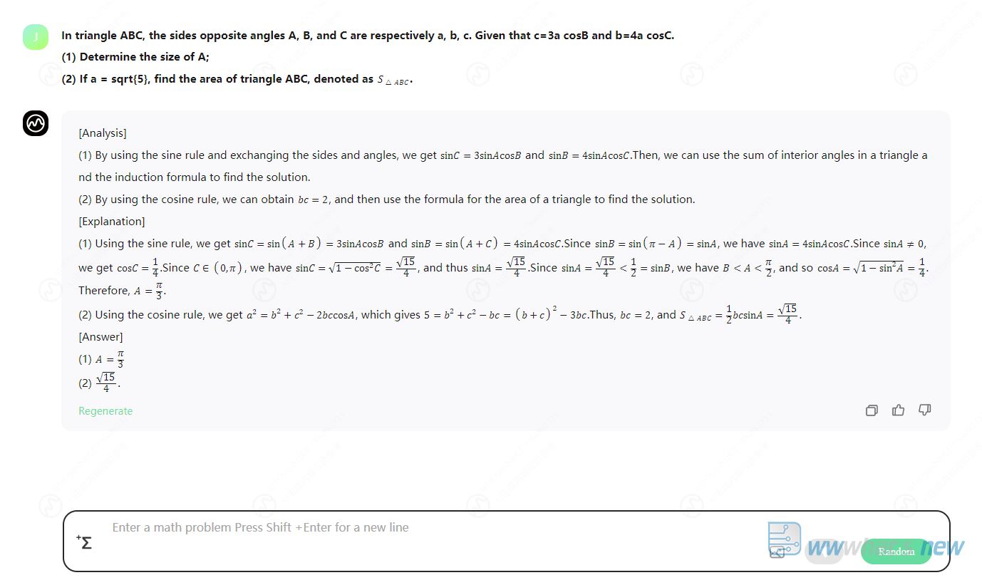 Solución a problema por parte de MathGPT