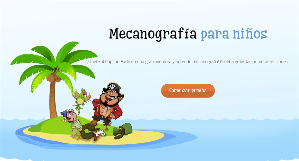 Niños aprendiendo mecanografía en Mecanografia.com