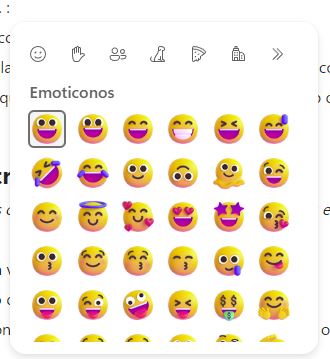 Incluyendo emoticonos en Loop