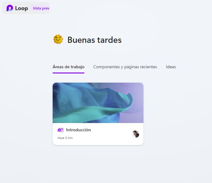 Areas de trabajo en Loop