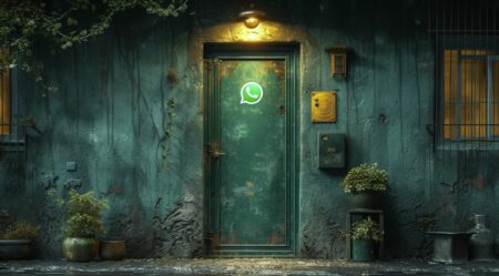 whatsapp en una puerta
