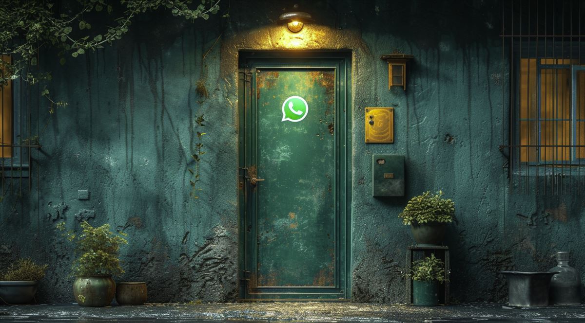 whatsapp en una puerta