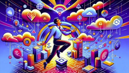 Ilustración de un usuario controlando su propio servidor en una red social, simbolizando libertad y autonomía digital