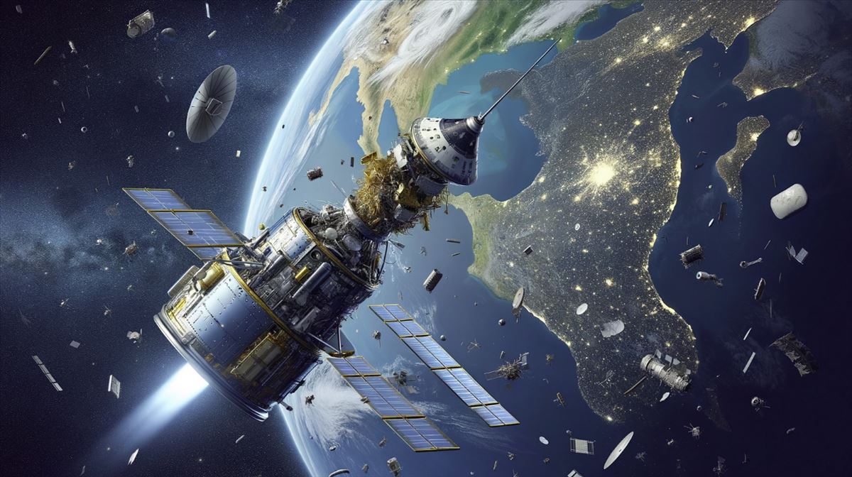 Un satélite que luchará contra la basura espacial