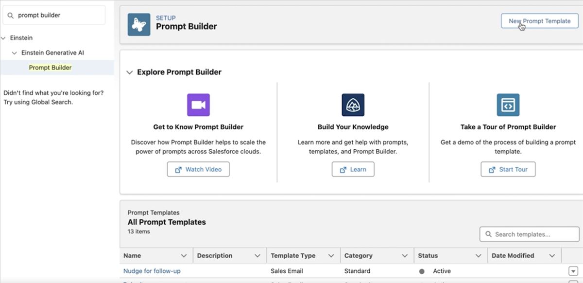 Prompt Builder de salesforce