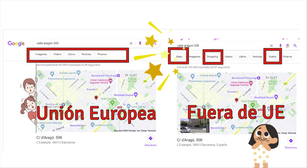 Mapas, vuelos y compras desaparecen de Google en la Unión Europea