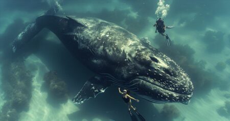 buceando con ballena